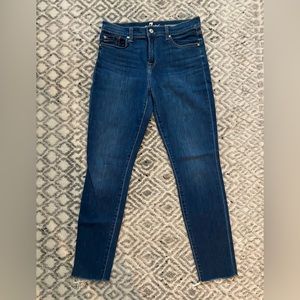 7 For All Mankind Gwenevere ankle skinny jeans, size 29, EUC